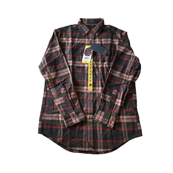 Pendlenton Mens Mason 100% Cotton Red Flannel Shirt Small - Picture 5 of 7